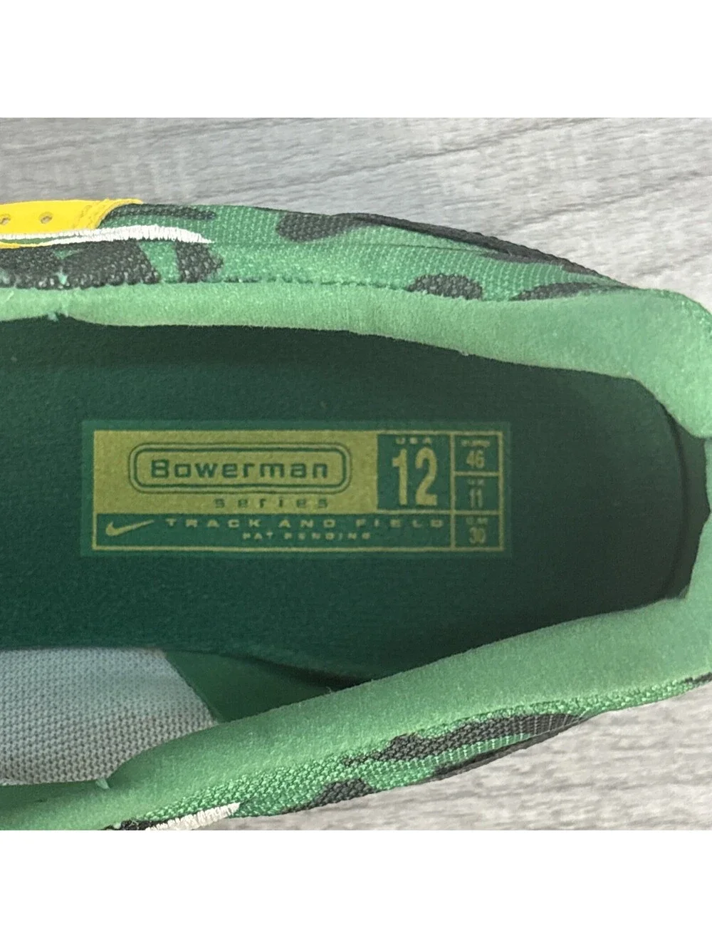 Nike Bowerman Track Shoes Green Yellow Size 12